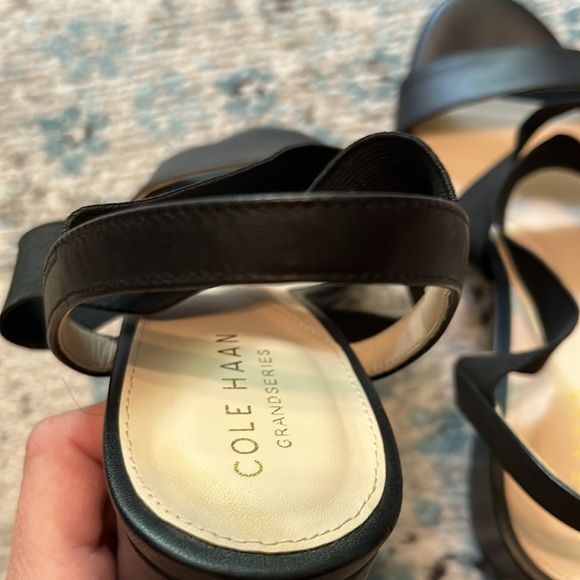 Cole Haan Aniston Block Heel Black Sandal - Picture 12 of 16